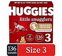 Huggies Little Snugglers Diapers Size 3 Huge - 136 CT