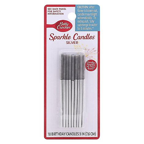 Bc Silver Sparkler Candle Ea - 18 CT