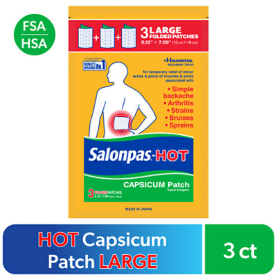 Salonpas Hot Capsicum Patch - 3 Count - Image 1