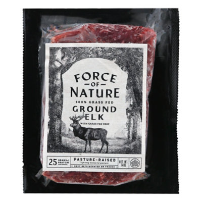 Force Of Nature Elk Ground Brick Grass Fed - 14 OZ - Image 3