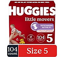 Huggies Little Movers Size 5 Baby Diapers - 104 Count