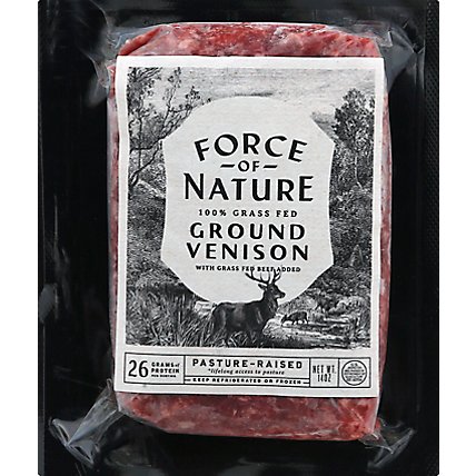Force Of Nature Ground Venison With Beef Grass Fed Brick - 14 OZ - Image 2