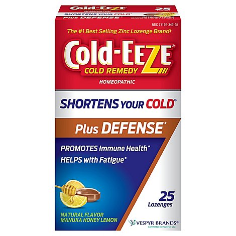 Cold Eeze Plus Defense Manuka Honey Lemon Lozenges - 25 CT