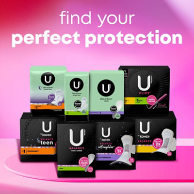 U By Kotex Teen Ultra Thin Unscented Overnight Feminine Pads With Wings 12 Count Jewel Osco