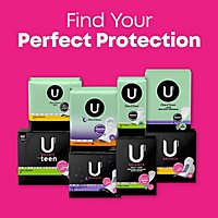 U by Kotex Teen Ultra Thin Unscented Overnight Feminine Pads With Wings - 12 Count - Image 7