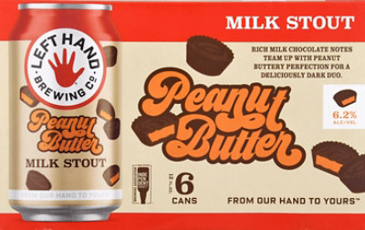 Left Hand Peanut Butter Milk Stout In Cans - 6-12 FZ - Image 2