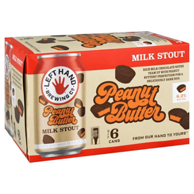 Left Hand Peanut Butter Milk Stout In Cans - 6-12 FZ