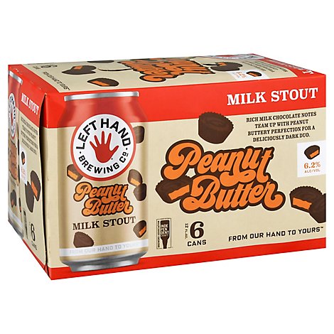 Left Hand Peanut Butter Milk Stout In Cans - 6-12 FZ
