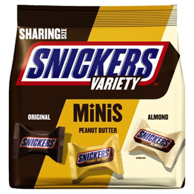 SNICKERS MINIS CHCOLATE CANDY BARS - 8.9oz BAG - PACK OF 3