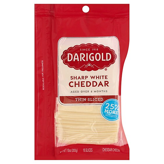 Darigold Cheddar Cheese Natural Sharp Slices - 10 OZ