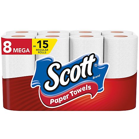 Scott Paper Towels Choose A Sheet Mega Rolls - 8 Roll