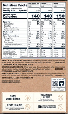 Quaker Fiber & Protein Instant Oatmeal Variety 8 Pack - 12.6 OZ - Image 6