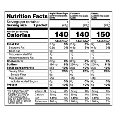 Quaker Fiber & Protein Instant Oatmeal Variety 8 Pack - 12.6 OZ - Image 3