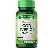 Nature's Truth Norwegian Cod Liver Oil With EPA/DHA - 100 Count