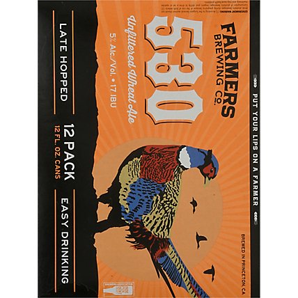 Farmers Brewing Company 530 Unfiltered W In Cans - 12-12 FZ - Image 4