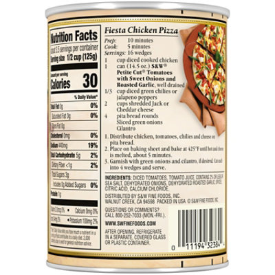 S&W Premium Petite-Cut Diced Tomatoes with Sweet Onions & Roasted Garlic - 14.5 Oz - Image 3