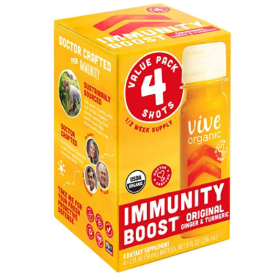 Vive Organic Immunity Boost Shot Original Ginger and Turmeric Wellness Shot Multipack- 4-2 Fl. Oz. - Image 3