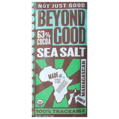 Beyond Good Chocolate Bar Sea Salt & Nibs - 2.64 Oz - Image 3