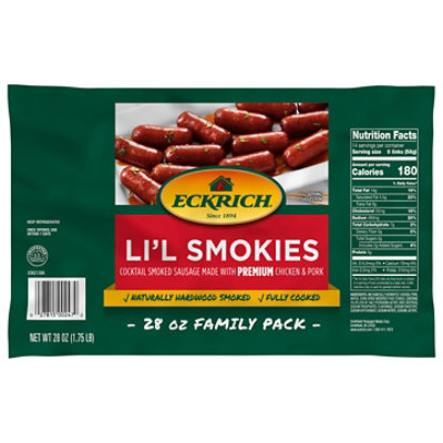 Eckrich Li'l Smokies Cocktail Smoked Sausage Links - 1.7 Lb - Image 1