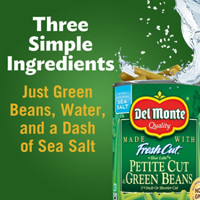 Del Monte Blue Lake Petite Cut Green Beans Can - 14.5 OZ - Image 4