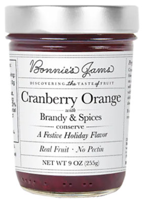 Bonnies Jams Cran Orng W/brndy & Spcs - 9 OZ - Image 1