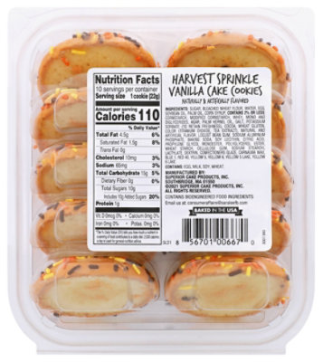 Harvest Sprinkle Vanilla Cake Cookies - 7.7 OZ - Image 5