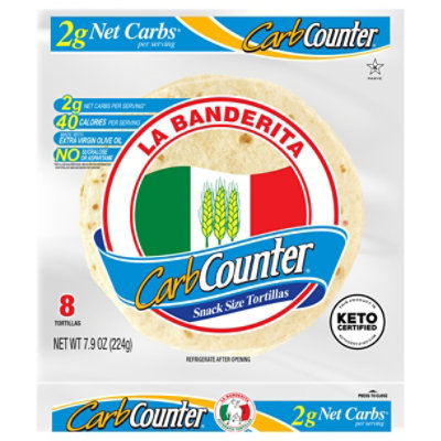 La Banderita Carb Counter Tortillas 8 Count - 7.84 OZ - Image 1