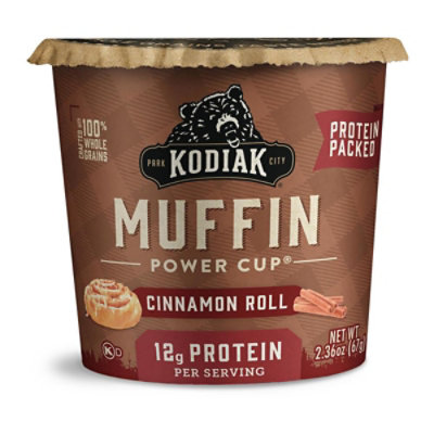 Kodiak Cinnamon Roll Muffin Power Cup - 2.36 Oz - Image 2