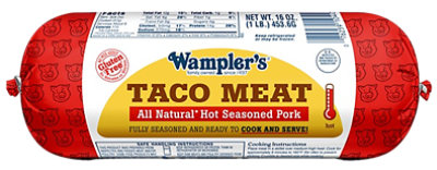 Wamplers All Natural Hot Pork Taco Meat - 16 Oz. - Image 1