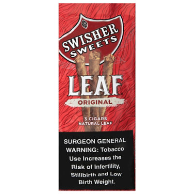 Swisher Sweets Cigar Leaf Original - 3 CT - Image 1