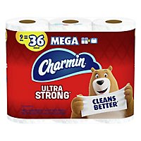 Charmin Ultra Strong Toilet Paper Mega Roll 264 Sheets Per Roll - 9 Count - Image 3