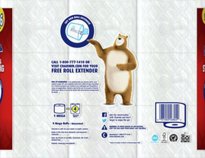 Charmin Ultra Strong Toilet Paper Mega Roll 264 Sheets Per Roll - 9 Count - Image 4