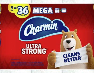 Charmin Ultra Strong Toilet Paper Mega Roll 264 Sheets Per Roll - 9 Count - Image 2