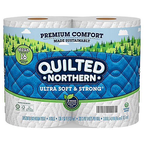 Quilted Northern Ultra Soft & Strong Bath Tissue 4 Mega Rolls - 4 CT