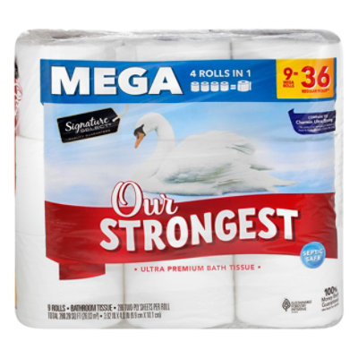 Signature Select Bath Tissue Our Strongest Mega - 9 RL - Image 3
