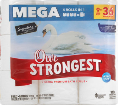 Signature Select Bath Tissue Our Strongest Mega - 9 RL - Image 2