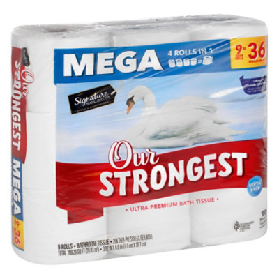 Signature Select Bath Tissue Our Strongest Mega - 9 RL