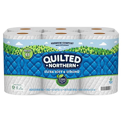 Quilted Northern Ultra Soft And Strong Toilet Paper 12 Mega Roll - 12 RL - Image 3