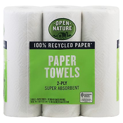 Open Nature Paper Towels - 3 RL - Image 2