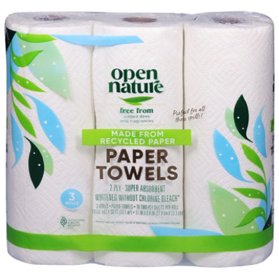 Open Nature Paper Towels - 3 RL - Image 1
