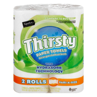 Signature SELECT Paper Towel Thirsty Strong Vari-a-size - 2 RL - Image 3