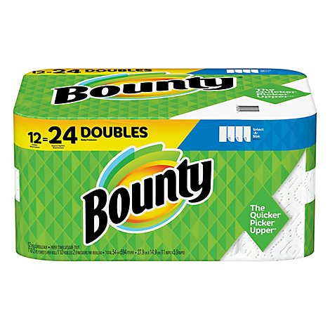 Bounty Paper Towels Select A Size Double Rolls - 12 Roll