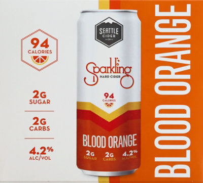 Seattle Cider Sparkling Blood Orange  In Cans - 6-12 FZ - Image 2