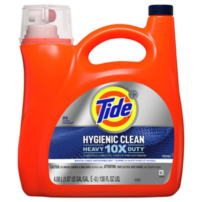 Tide Hygienic Clean Heavy 10x Duty Original Scent Liquid Laundry Detergent - 138 Fl. Oz.