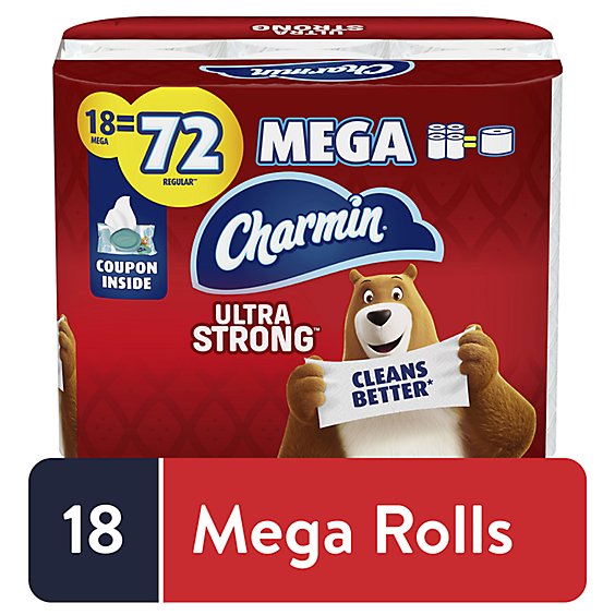 Charmin Ultra Strong Toilet Paper Mega Roll 264 Sheets Per Roll - 18 Count