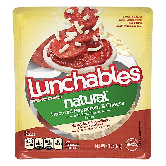 Lunchables Natural Uncured Pepperoni Pizza - 4.3 OZ