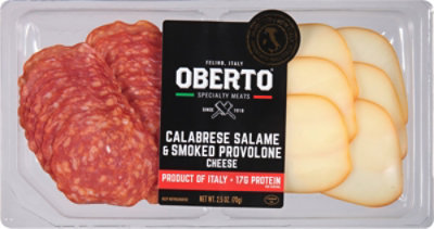 Oberto Calabrese Salami & Smoked Provolone Cheese - 2.5 Oz. - Image 2