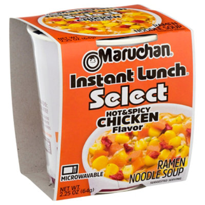 Maruchan Instant Lunch Less Sodium Hot&spicy Chicken Paper Cup - 2.25 OZ - Image 1