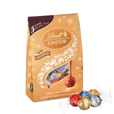 Lindt LINDOR Assorted Chocolate Candy Truffles Bag - 5.1 Oz - Safeway