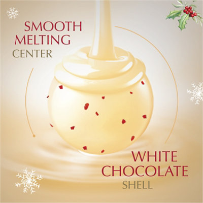 Lindt LINDOR Holiday White Chocolate Peppermint Candy Truffles Bag - 0.8 Oz - Image 2